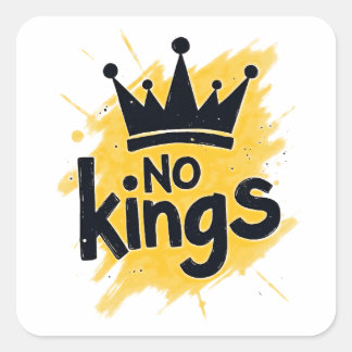 No Kings – Power to the People Design Vierkante Sticker