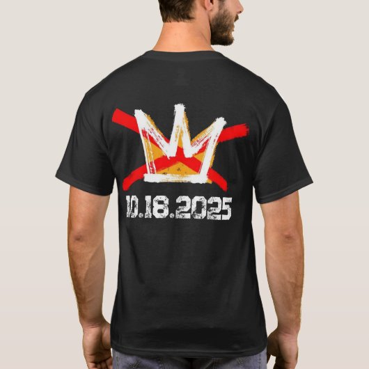No Kings Protest-2025 T-shirt (Achterkant)