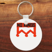 No Kings Protest Graphic Grunge Crown  American Cl Sleutelhanger (Voorkant)