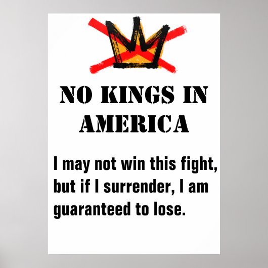 No Kings Protest poster (Voorkant)