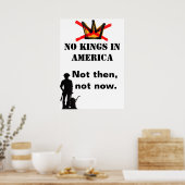 No Kings Protest poster - Not then, not now (Keuken)