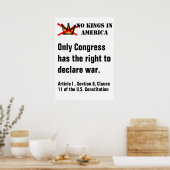 No Kings Protest poster - Recht om oorlog te verkl (Keuken)