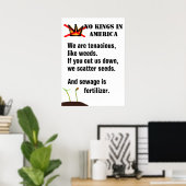 No Kings Protest poster - We are like weeds - II (Thuiskantoor)