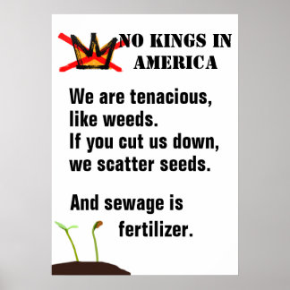 No Kings Protest poster - We zijn als onkruid - II