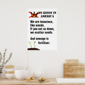 No Kings Protest poster - We zijn als onkruid - II (Keuken)