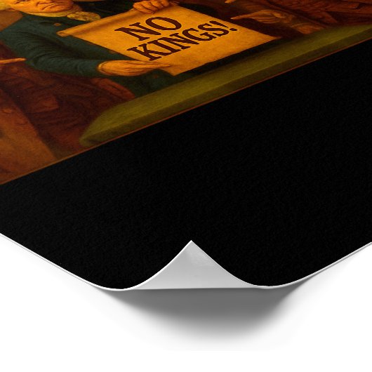 No Kings Protest Sign Funny Founding Fathers Disap Poster (Hoek)