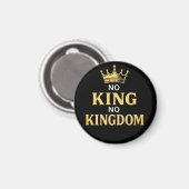 No Kings Protest Sign Vertical 2025 Magneet (Voorkant / Achterkant)