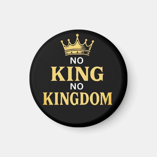 No Kings Protest Sign Vertical 2025 Magneet (Voorkant)