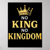 No Kings Protest Sign Vertical 2025 Poster (Voorkant)