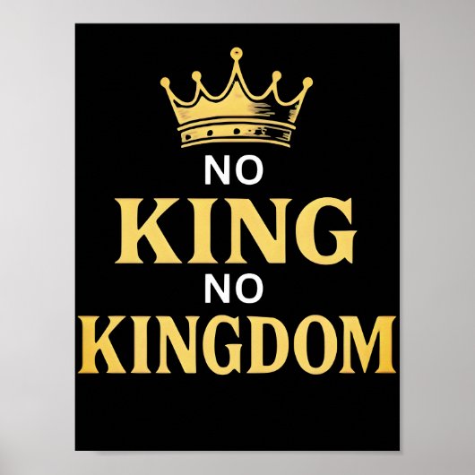 No Kings Protest Sign Vertical 2025 Poster (Voorkant)