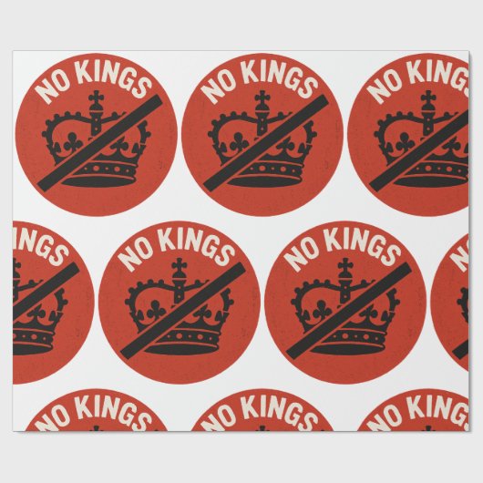 No Kings Protest Symbol Cadeaupapier (Vlak)