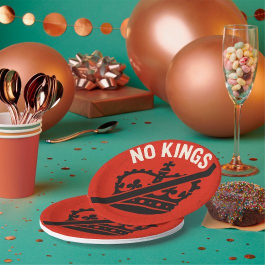 No Kings Protest Symbol Papieren Bordje