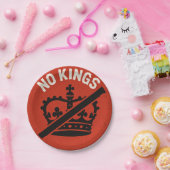 No Kings Protest Symbol Papieren Bordje (Feest)
