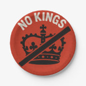 No Kings Protest Symbol Papieren Bordje (Voorkant)