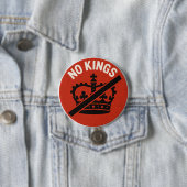 No Kings Protest Symbol Ronde Button 7,6 Cm (In situ)