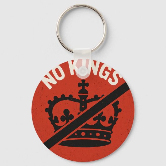 No Kings Protest Symbol Sleutelhanger (Achterkant)