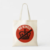 No Kings Protest Symbol Tote Bag (Achterkant)