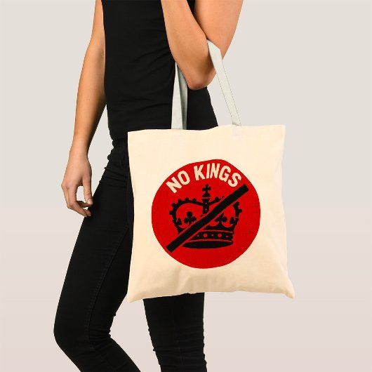 No Kings Protest Symbol Tote Bag