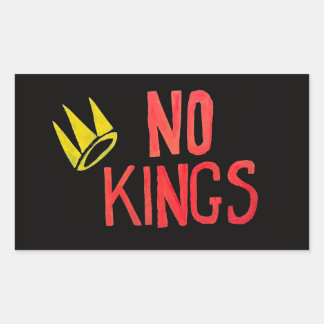 No Kings Proud to be An American Sign Rechthoekige Sticker