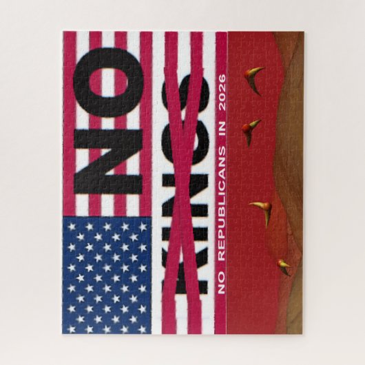 "NO kings" Puzzle Legpuzzel (Verticaal)