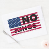 NO KINGS RECHTHOEKIGE STICKER (Envelop)