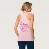 No Kings -- Roze versie 2-zijdige tank voor vrouwe (Volledige Achterkant)