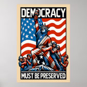 No Kings Save Democracy Poster (Voorkant)