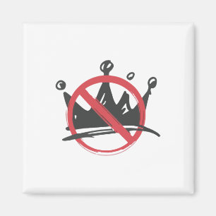 No Kings Shirt No Kings in Amerika Politiek Shirt Magneet