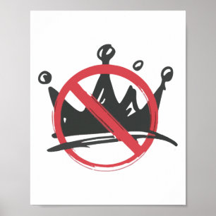 No Kings Shirt No Kings in Amerika Politiek Shirt Poster