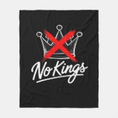 No Kings Simple Crown With Cross Artistic Design Fleece Deken (Voorkant)