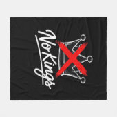No Kings Simple Crown With Cross Artistic Design Fleece Deken (Voorkant (Horizontaal))