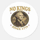 No Kings Since 1776 Classic Ronde Sticker (Voorkant)
