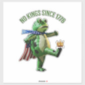 No Kings Since 1776 Portland Frog |  Frog Kicking  Sticker (Vel)