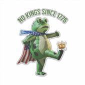 No Kings Since 1776 Portland Frog |  Frog Kicking  Sticker (Voorkant)