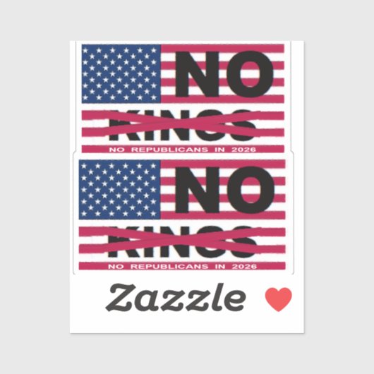 NO KINGS STICKER (Vel)