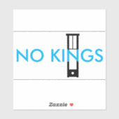 NO KINGS sticker - blauwe tekst (Vel)