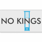 NO KINGS sticker - zwarte tekst (Voorkant)