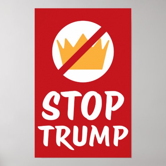 NO KINGS STOP TRUMP Anti-Trump | RED | Protest Poster (Voorkant)