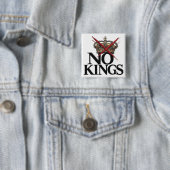 NO KINGS T-shirt Vierkante Button 5,1 Cm (In situ)