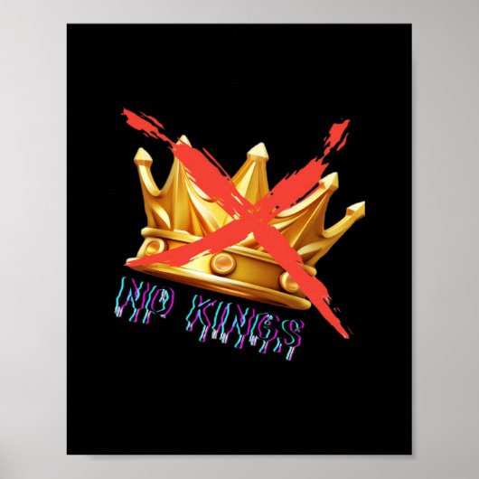 No Kings Trendy Design Poster (Voorkant)
