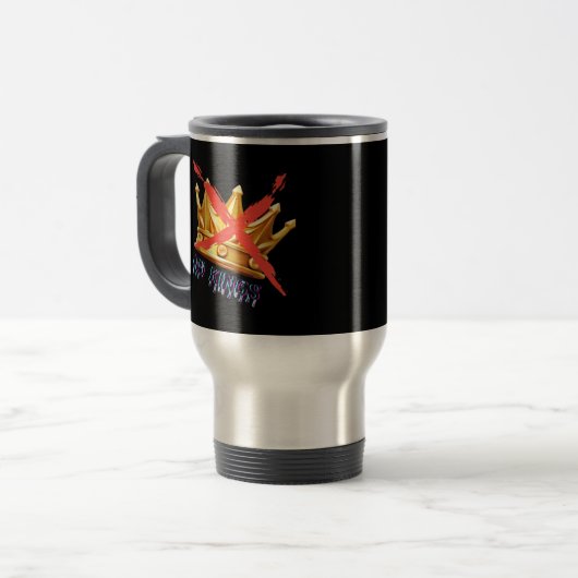 No Kings Trendy Design Reisbeker (Voorkant links)