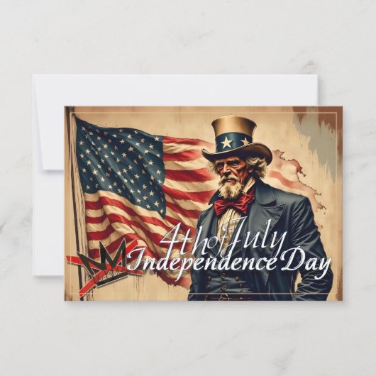 No Kings Uncle Sam Independence Day Art (Voorkant)