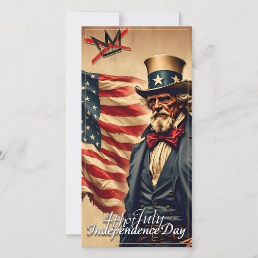 No Kings Uncle Sam Independence Day Art (Voorkant)