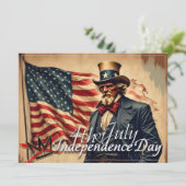 No Kings Uncle Sam Independence Day Art (Staand voorkant)