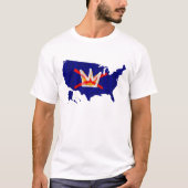 No Kings US Map T-shirt (Voorkant)