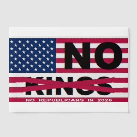 NO KINGS VELLUM UITNODIGINGEN (Voorkant)