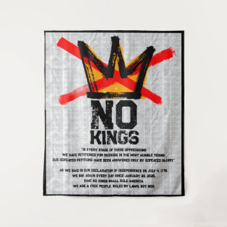 NO KINGS Verklaring van Onafhankelijkheid WEER  Wandkleed
