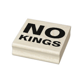 No Kings vetgedrukte typografie protest Rubberstempel