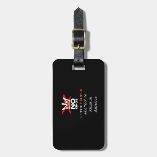 No Kings We the People Freedom Classic Style Bagagelabel (Voorkant verticaal)