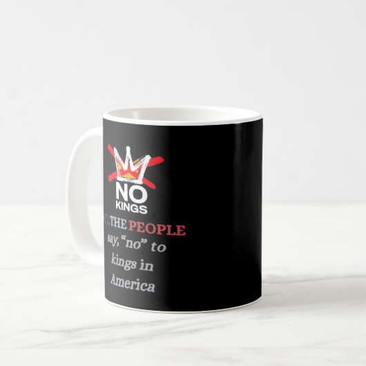 No Kings We the People Freedom Classic Style Koffiemok (Voorkant links)
